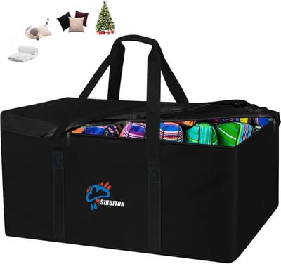 Opbergtas Tuinkussens - Terraskussenhoes Hoes - Buitenopslag Bescherming - Waterdicht UV-bestendig - 200x60x75cm - Zwart