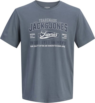 JACK & JONES- JJELOGO TEE SS O-NECK 2 COL AW26 SN - Heren - T-shirt