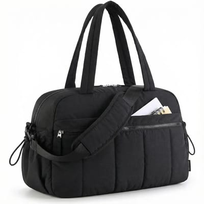 Somstyle Handbagage Reistas - 40 x 28 x 18 CM - Weekendtas Dames - Duffel Bag - Sporttas - Zwart