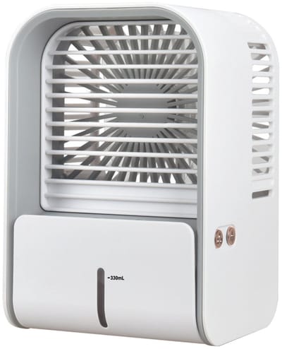 Bureauventilator met luchtcirculatie | Slaapkamerventilator | Kleine, stille bureauventilator | Compact, draagbaar ontwerp met luchtcirculatie - wit
