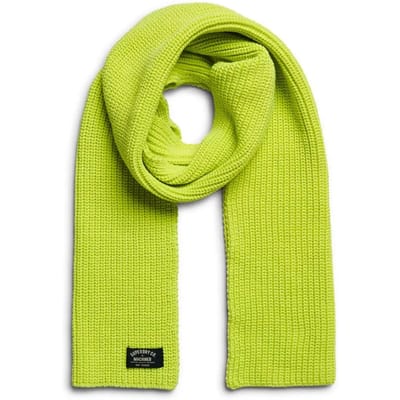 Superdry Klassieke Gebreide Sjaal Groen Grootte: 1SIZE