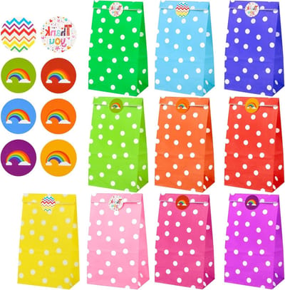 Snoepzak met Polkadots voor Feestjes, Verjaardagen en Cadeaus - Kleurrijke Snoepverpakking