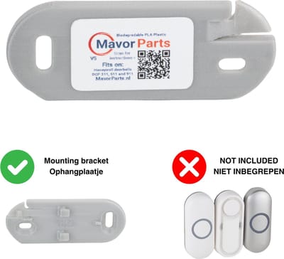 Nieuwe zilveren houder voor je Honeywell DCP-311, DCP-511 en DCP-911 deurbellen - Zilver - Remake Parts