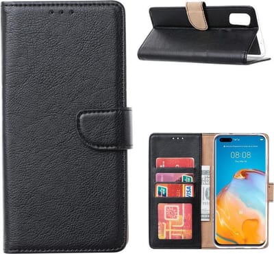 Bookcase Geschikt voor: Huawei P40 Pro - Zwart - portemonnee hoesje