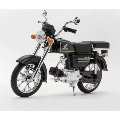 1/10 Schaal Honda Jialing Jh-70 Legering Klassieke Motorfiets Speelgoed Diecast Simulatie Metaal Motorfiets Geluid En Licht Model Kinderen Cadeau