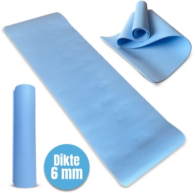 Padisport TPE Yogamat Licht Blauw – Pilates Mat – Yoga Mat Anti Slip - Yogamat - Fitnessmat
