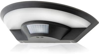 "GTB® Buitenlamp Dag Nacht Sensor - Buitenlamp met Bewegingssensor - Buitenlamp - Antraciet - 27cm x 14cm x 7cm