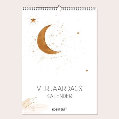 Verjaardagskalender Koestert | A4 | zonder jaartal | Moon