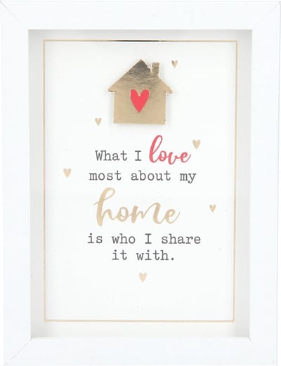 Fotolijst met compliment What I love most about my home?