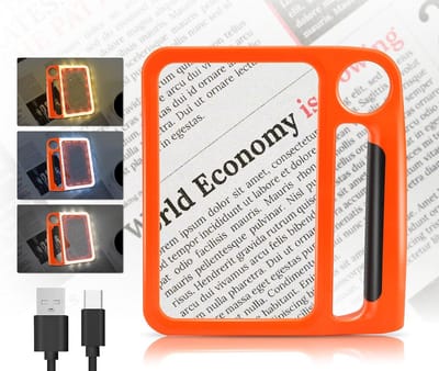 Leesloep Vergrootglas - Vergrootglas Met Licht - Hobby Reparatie Naaien - Ingebouwde Batterij - 185 Bij 112mm - Zwart