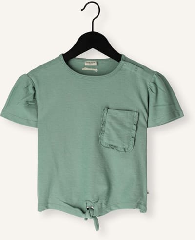 Your Wishes Textured Jersey Front Tie Shirt Tops & T-shirts Meisjes - Shirt - Groen - Maat 92