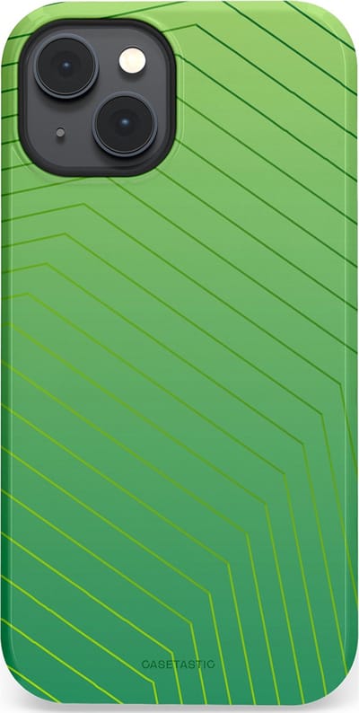 Casetastic Hoesje Geschikt voor Apple iPhone 14 Magsafe - Stijlvolle Beschermende Duo-layer Case - Neon Groen Net