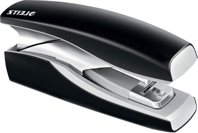 Platte nietmachine van metaal - ergonomische vorm - zwart - 30 vellen - NeXXt-serie