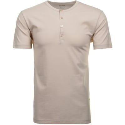 Ragman T-Shirt Serafino Round Neck Uni Pima Cotton Zand / male