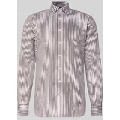 OLYMP Signature Overhemd, Tailored Fit, Signature Kent, Bruin