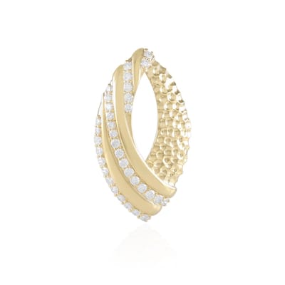 Cavill - 9K Geelgouden Hanger - 34 Afrikaanse IF (G) Diamanten - 0,707 ct Briljant geslepen - Elegante Gouden Sieraad Luxe Dameshanger