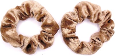 Scrunchie velvet bruin