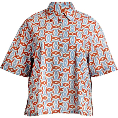 Dameshemd Mat Fashion Geometric Print