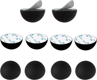 Pack of 10 Rubber Feet - Self Adhesive Black 30mm - Speaker Rubber Feet - Semicircular Speaker Pins - Hi-Fi Devices - Speakers - Amplifiers - Turntables