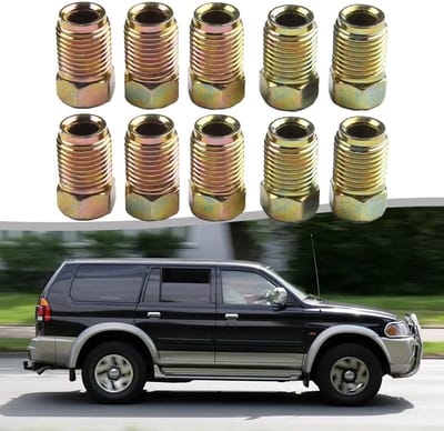 Dailygoods- Remleidingfittingen M10x1.0 - 10 Stuks - Geschikt voor 3/16 Inch Tubing - Gegalvaniseerd Staal - Roestbestendig - Voor Auto's/Vrachtwagens - Fittingen