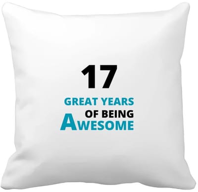 Akyol - 17 great years of being awesome Kussen hoes - Hoera 17 jaar - iemand die 17 jaar is geworden - verjaardagscadeau - verjaardag - cadeau - kado - geschenk - gift - goeie jaren - 40 bij 40 cm