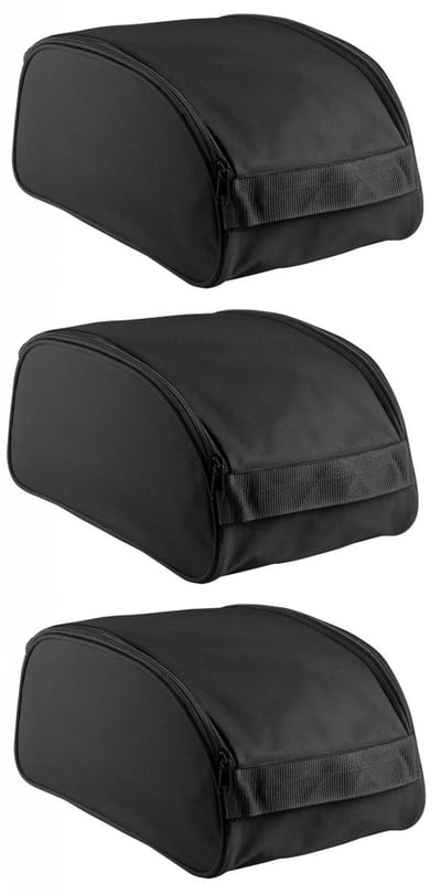 PROACT Schoenentas reizen - 3x - 9L - 35 x 19 x 16 cm - zwart - polyester - schoenen opbergen