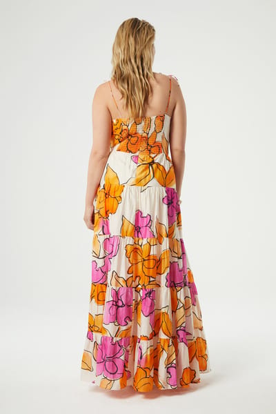 Fabienne Chapot Alice Dress Mimosa/cassis Maat: 40 | Maxi Jurken Outlet | Dames | Oranje