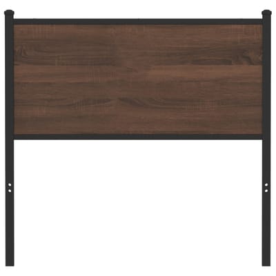 vidaXL - Vervangend - hoofdbord - 90 - cm - bewerkt - hout - en - staal - bruin - eikenkleurig