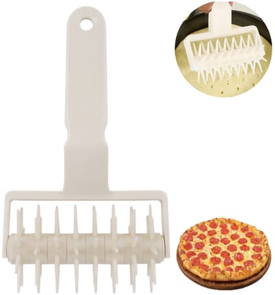 1 stuk - Pizzaspuit - Pizzadeegroller - Taartspuit - Bakgereedschap - Stevig en duurzaam - Geschikt voor restaurants, bakkerijen en thuiskeukens - 20,5*12 cm - Wit