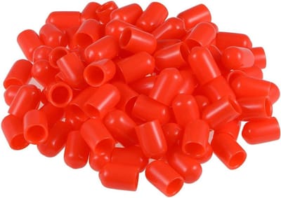 Rubberen Doppen - Beschermdoppen Schroefdoppen - Vloeren Beschermen - Flexibel Vinyl Materiaal - 2 mm Binnendiameter - Rood