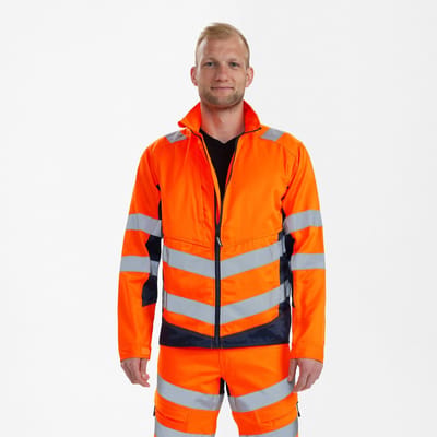 Engel Safety Light werkjack 1545-319 - Hi-vis Orange / Blue Ink - L