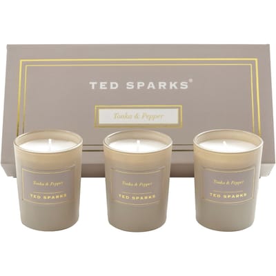 Ted Sparks Tonka & Pepper Mini Candle | 165 gr + 165 gr + 165 gr | Set 3 st