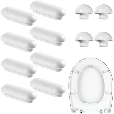 Dailygoods - 12 Stuks WC-Brilbuffers - Universele Dekselbuffers voor Toiletbril
