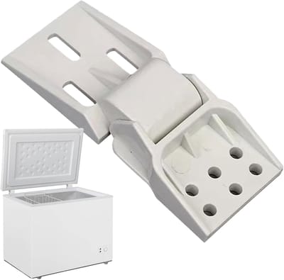Diepvrieskist Scharnier - Gebalanceerd Scharnier - Vriezer Reparatie - Duurzaam Materiaal - 12.8x5.3x2cm - Wit