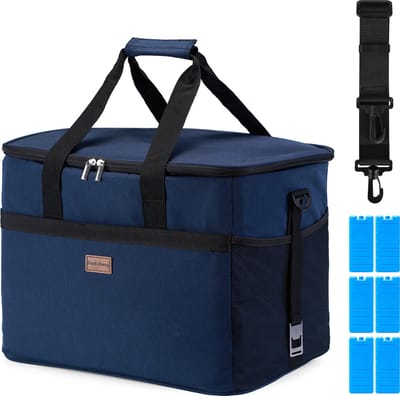 Packaway 4 Laags Geïsoleerde Koeltas - Lunchtas 40 liter - Donkerblauw