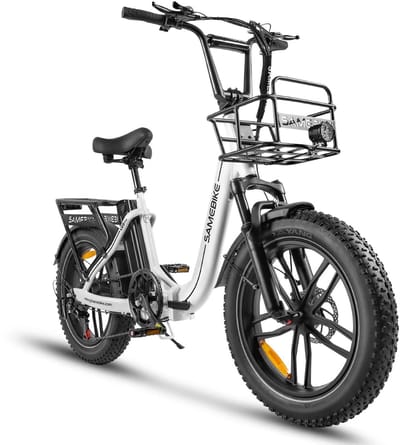 Samebike C05 Pro – Elektrische Fatbike – 250W Motor – 36V 13Ah Uitneembare Accu – 20x4 Inch Banden – 7 Versnellingen – Opvouwbaar – Max 25 km/h – LCD Display – LED Verlichting – Wit