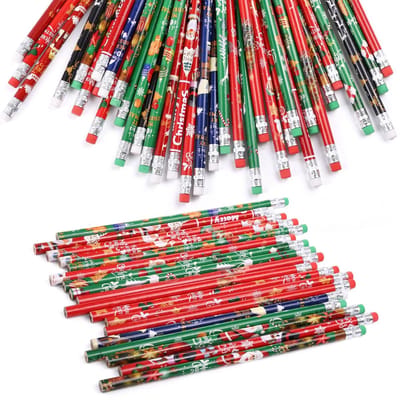 Dailygoods - Kesote Kerstpennen 36 STKS Schrijfpennen Kinderdecoratie voor Adventskalender om te vullen (12 motieven)