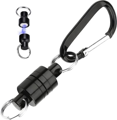 Afneembare Sleutelhanger - Magneet Deelbare sleutelhouder - Quick Release Auto Sleutelhouder - Snel en Eenvoudig Keychain met Karabijnhaak, Musketonhaak en Sleutelringen - Autosleutel voor Vrouwen, Mannen, Dames - Karabijnsluiting Sleutel hanger