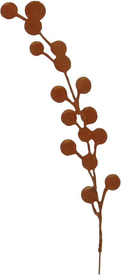 UNUS® Tuinsteker eucalyptustak in roestlook - Decoratie voor buiten - Tuin - Metaal - Tuindecoratie voor buiten -