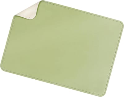 Bureaumat 280 x 200 mm - dubbelzijdig beige en groen - ideaal voor laptop en toetsenbord - beschermt uw bureau - ShopVlot