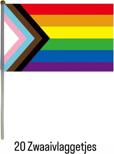 Akyol - Regenboog vlag - 20 stuks - Gay - lesbian - trans - cadeau - kado - geschenk - gift - verjaardag - feestdag – verassing – pride – respect – ecual – gelijk – lgbt – bi -regenboog vlag