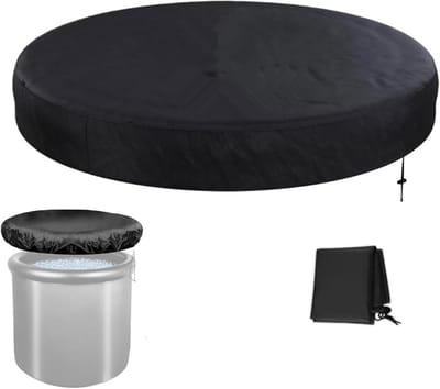 Dailygoods- IJsbad Deksel 80 cm - Opvouwbare Afdekking - Draagbare IJsbad Hoes - Zwart Oxford-Stof - Duurzaam en Praktisch - Ijsbadhoes