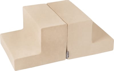KiddyMoon Speeltuin Fluweel Van Schuim Met Fluwelen Ronde Ballenbad Kuilen Voor Baby's Speeltuin Hindernisbanen, Zand Beige