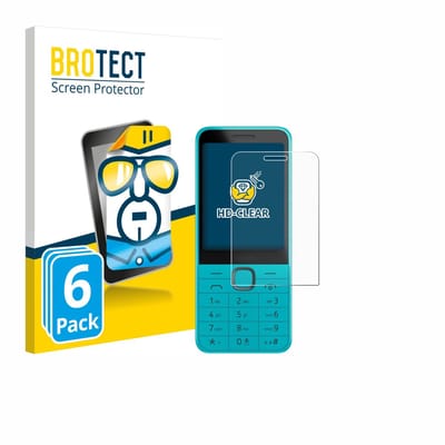 BROTECT - Screenprotector voor Nokia 235 4G (2024) - Folie Beschermfolie transparant 6 Stuks