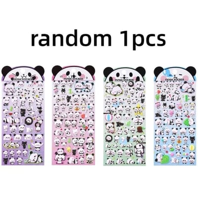 3D Panda Stickers DIY Stoffen ontworpen voor Handwerk voor Kinderen Post-it Notes Kantoorbenodigdheden Decoratieve Stickers Cadeaus voor Kinderen white