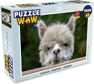 Puzzel Alpaca - Portret - Dieren - Legpuzzel - Puzzel 1000 stukjes volwassenen