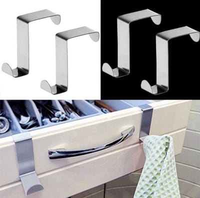 *** 3-delige RVS Deurhaak set - Perfect voor het ophangen van handdoeken en als stijlvolle deurhanger kapstok van Heble® ***