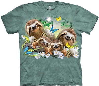 KIDS T-shirt Sloth Family Selfie KIDS S