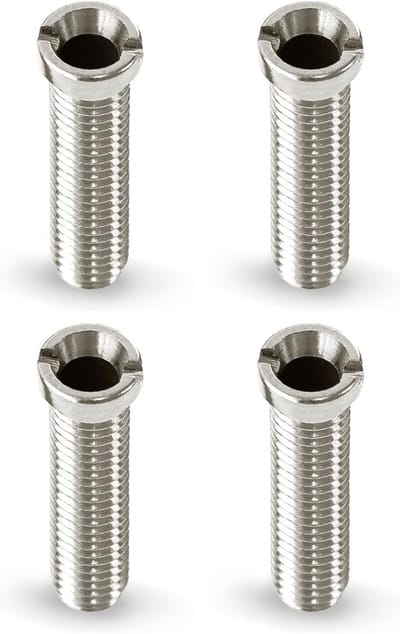 Set van 4 RVS Holle Schroeven voor Afvoer- en Strainerkleppen, Diameter 12 mm, Keukenaccessoires voor Spoelbak en Afvoerinstallatie