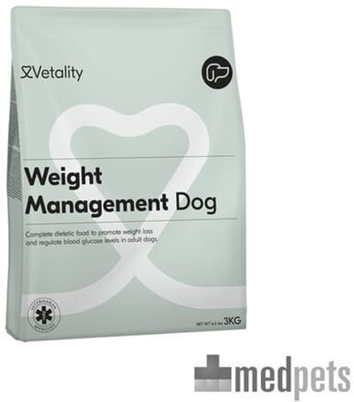 Vetality Hondenvoer Droog - 2 x 3 kg - Dieetvoeding Hond bij Overgewicht - Verlaagd Energiegehalte en Hoog Vezelgehalte - voor Volwassen Honden - Voordeelverpakking